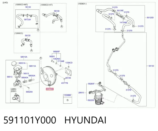 Servofreno 591101Y000 Hyundai/Kia