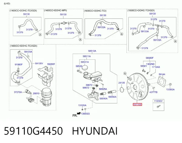 Servofreno 59110G4450 Hyundai/Kia