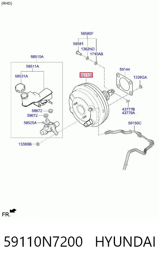 Servofreno 59110N7200 Hyundai/Kia