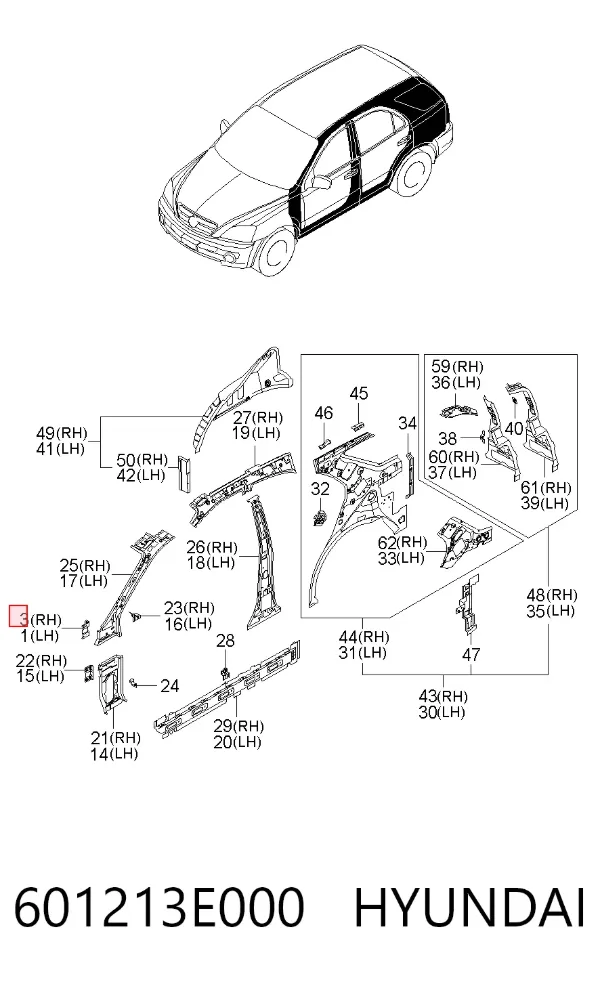  601213E000 Hyundai/Kia