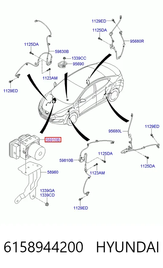 Módulo ABS 6158944200 Hyundai/Kia