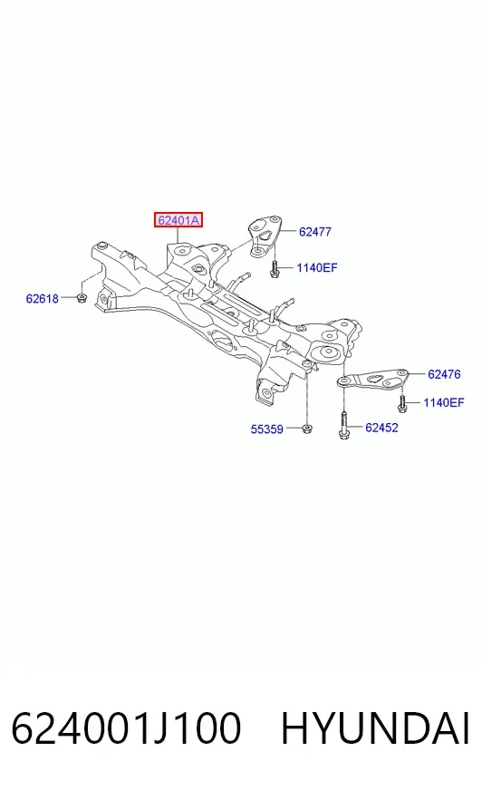 Puente delantero 624001J100 Hyundai/Kia