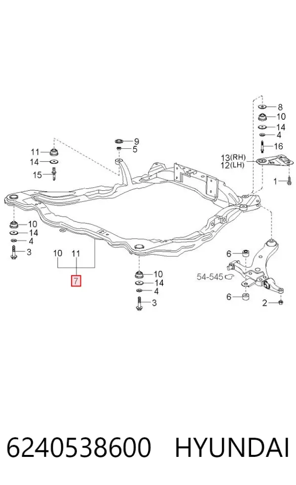 Puente delantero Hyundai Sonata IV