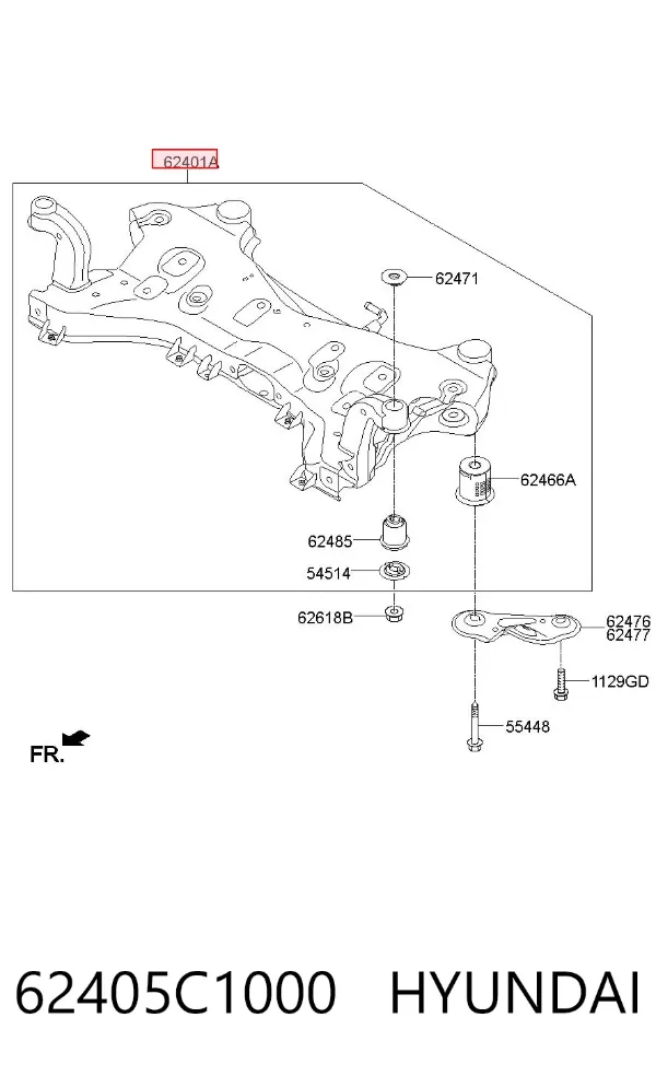 Puente delantero 62405C1000 Hyundai/Kia