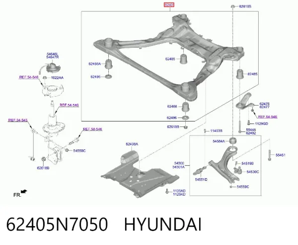 Puente delantero 62405N7050 Hyundai/Kia