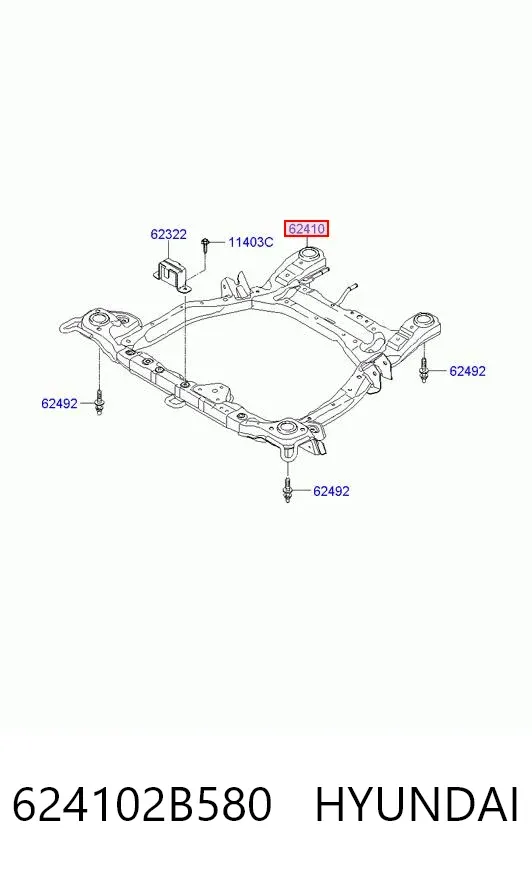 Puente delantero 624102B580 Hyundai/Kia