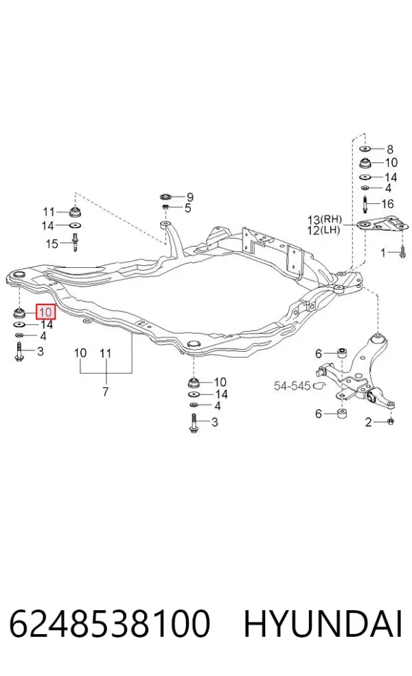 Silentblock trasero KIA Magentis I