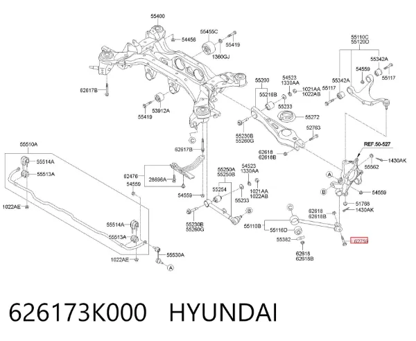 Tornillo 626173K000 Hyundai/Kia