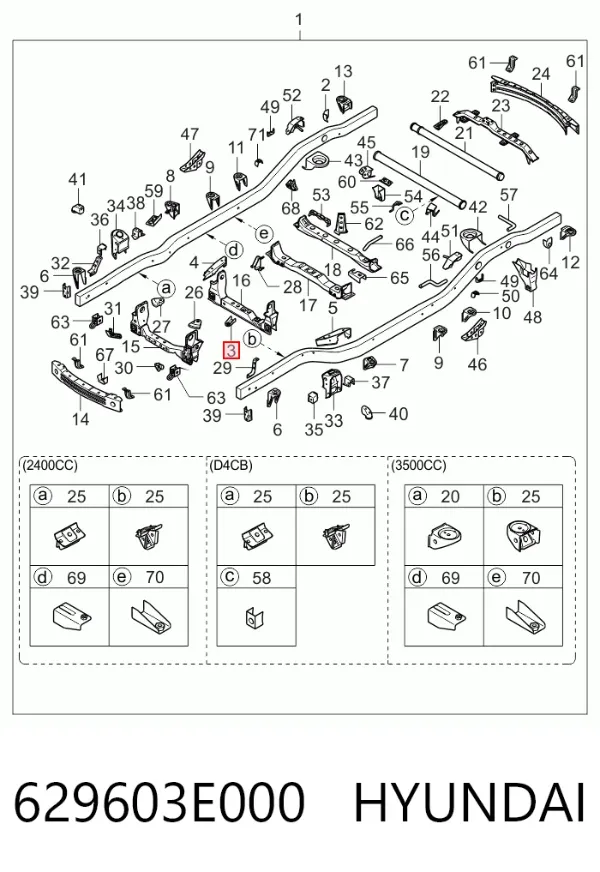  629603E000 Hyundai/Kia