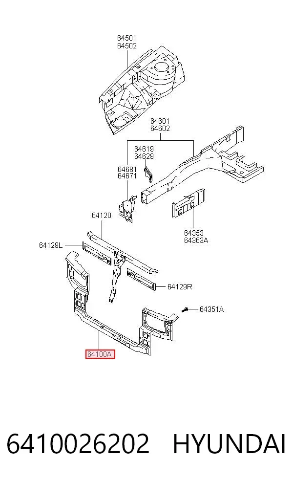 Soporte de radiador Hyundai Santa Fe I