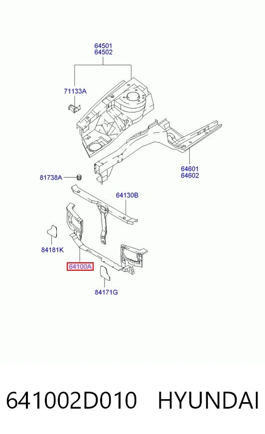 Soporte de radiador Hyundai Elantra III