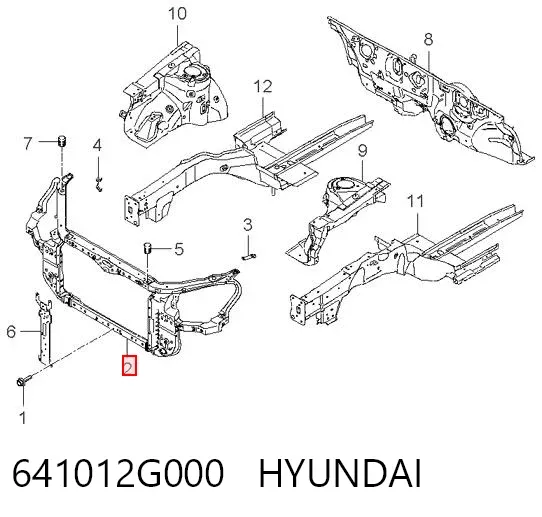 Soporte de radiador KIA Magentis II