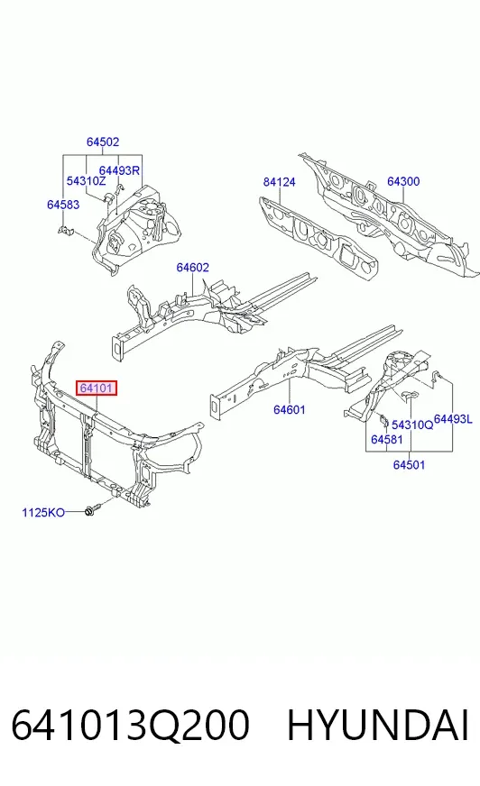 Soporte de radiador Hyundai Sonata VI