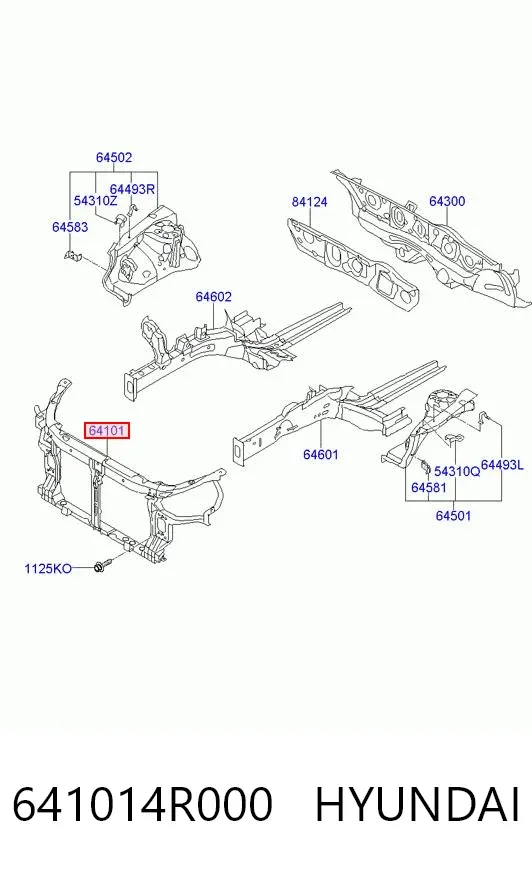 Soporte de radiador Hyundai Sonata VI