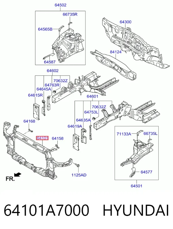 Soporte de radiador KIA Cerato III