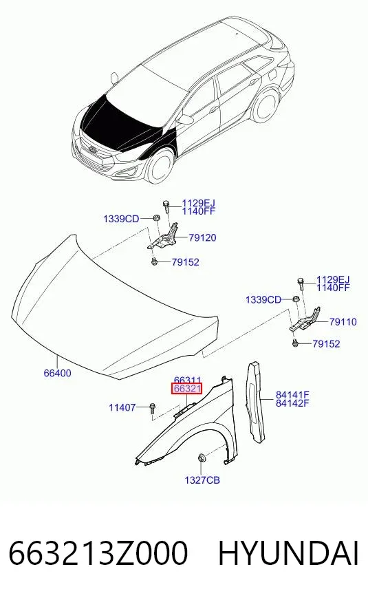 Aleta 663213Z000 Hyundai/Kia