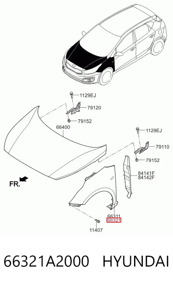 Aleta 66321A2000 Hyundai/Kia