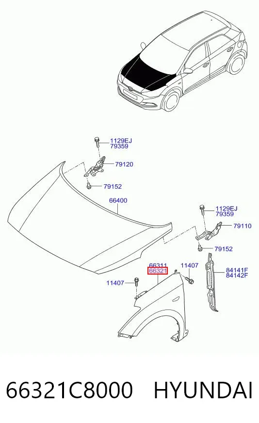 Aleta 66321C8000 Hyundai/Kia