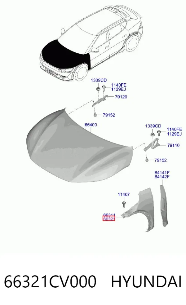 Aleta 66321CV000 Hyundai/Kia