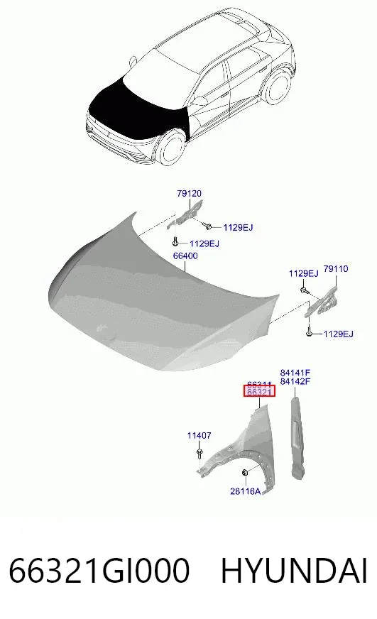Aleta 66321GI000 Hyundai/Kia