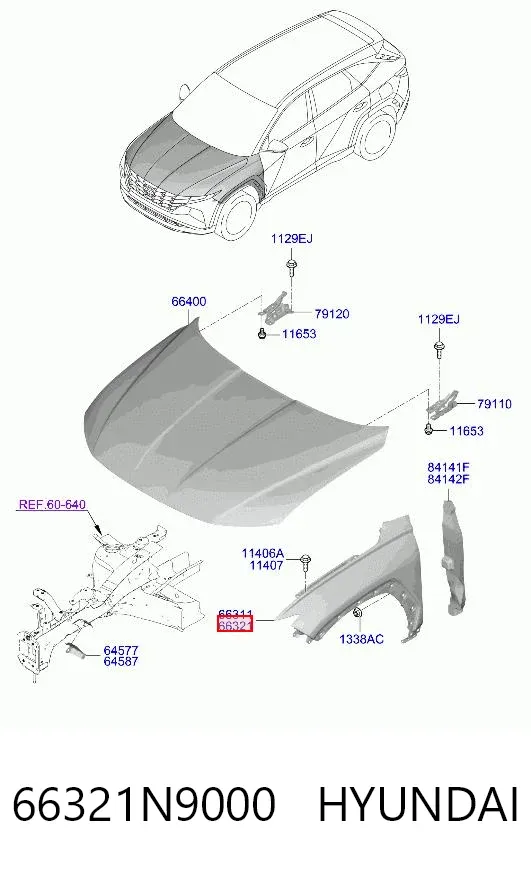 Aleta 66321N9000 Hyundai/Kia