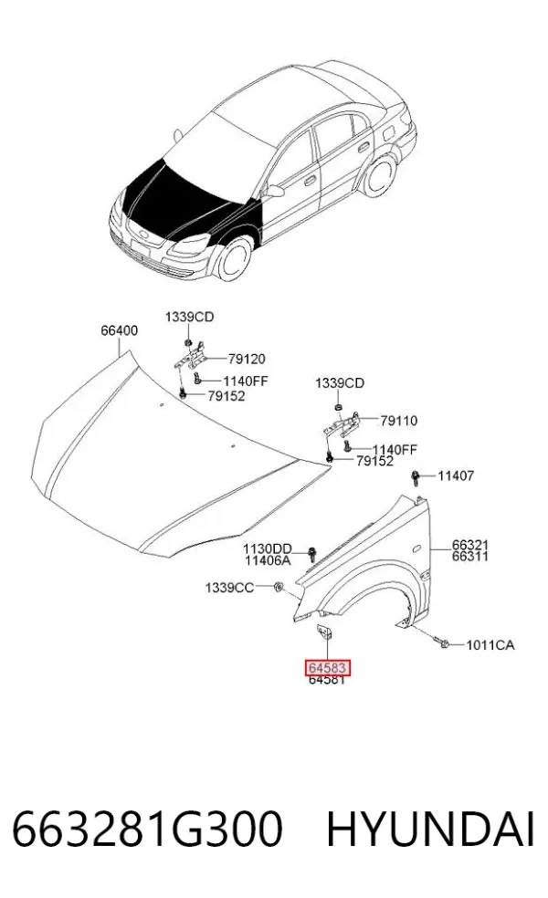  663281G300 Hyundai/Kia