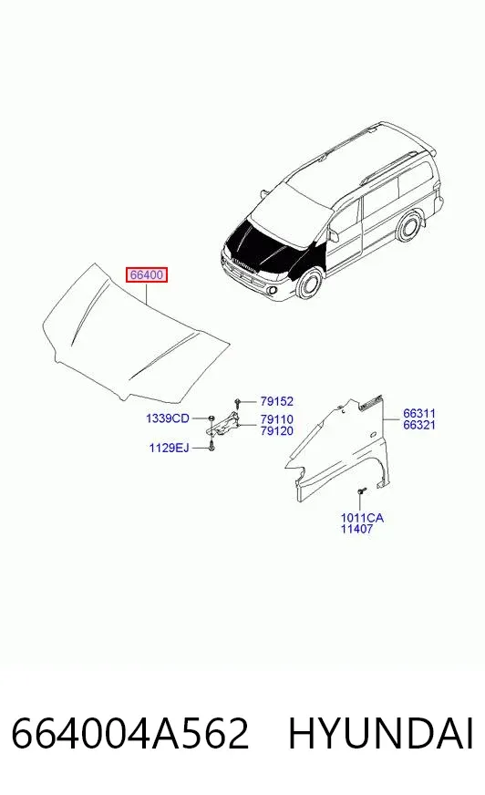 Capó Hyundai H-1 STAREX Starex