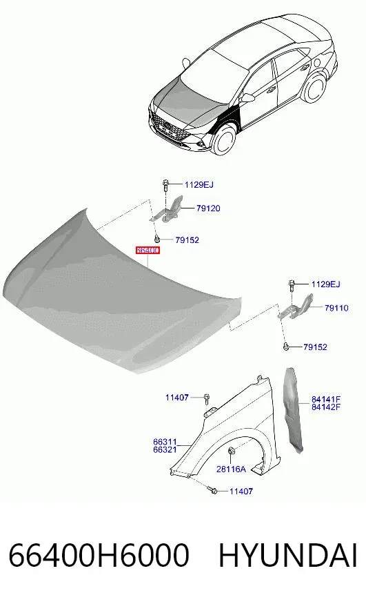 Capó Hyundai Accent V