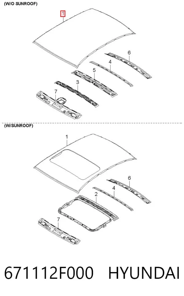 Techo 671112F000 Hyundai/Kia