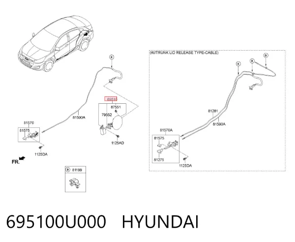 Tapa de la gasolina Hyundai Accent IV