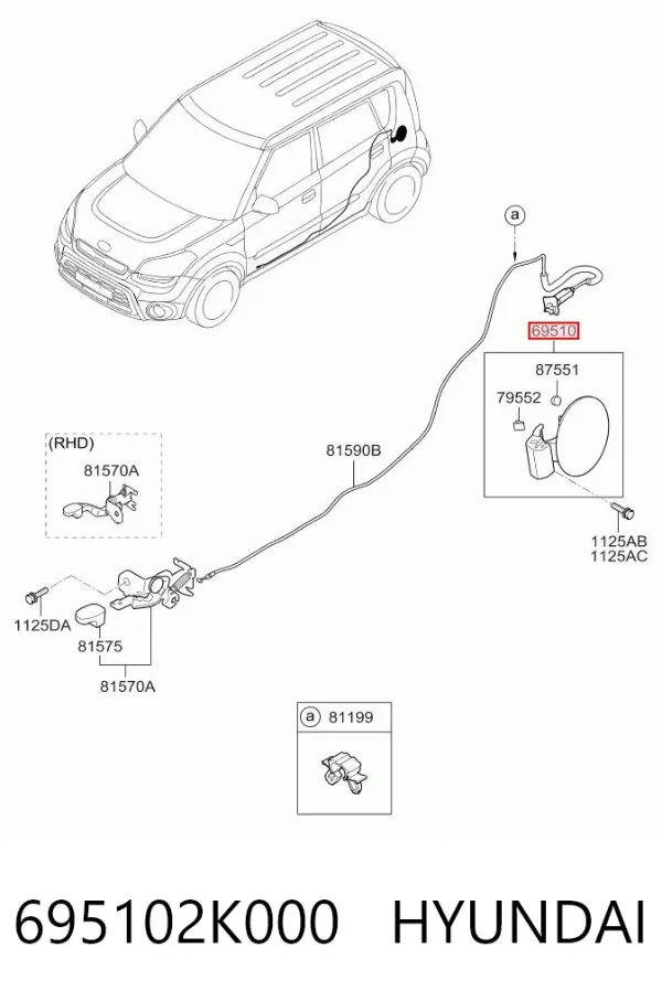 Tapa de la gasolina KIA Soul I