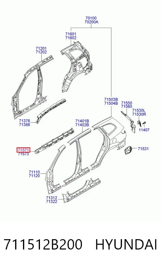  711512B200 Hyundai/Kia