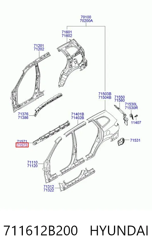  711612B200 Hyundai/Kia