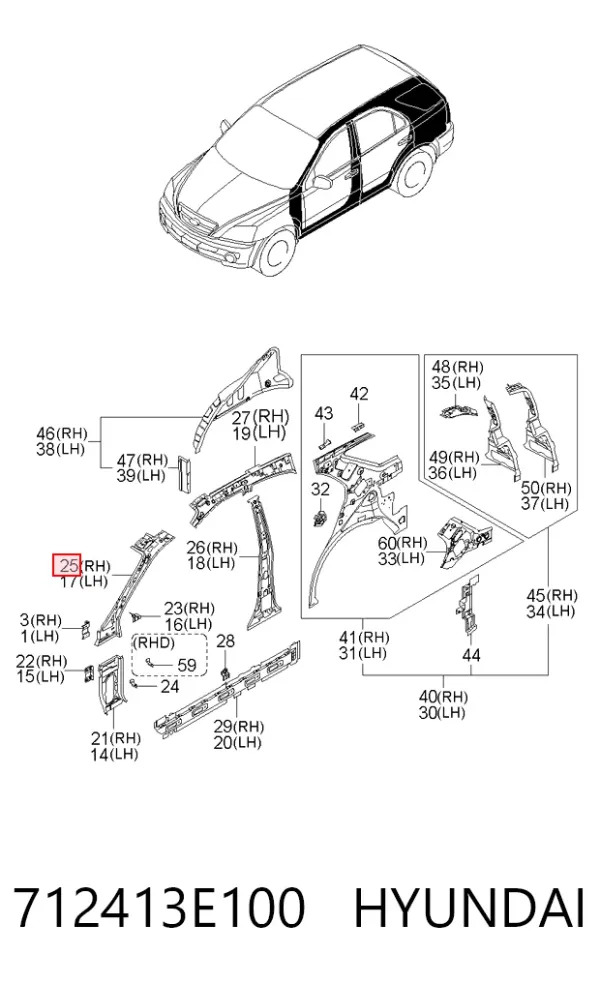  712413E100 Hyundai/Kia