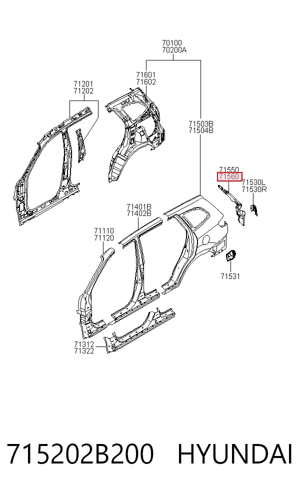  715202B200 Hyundai/Kia