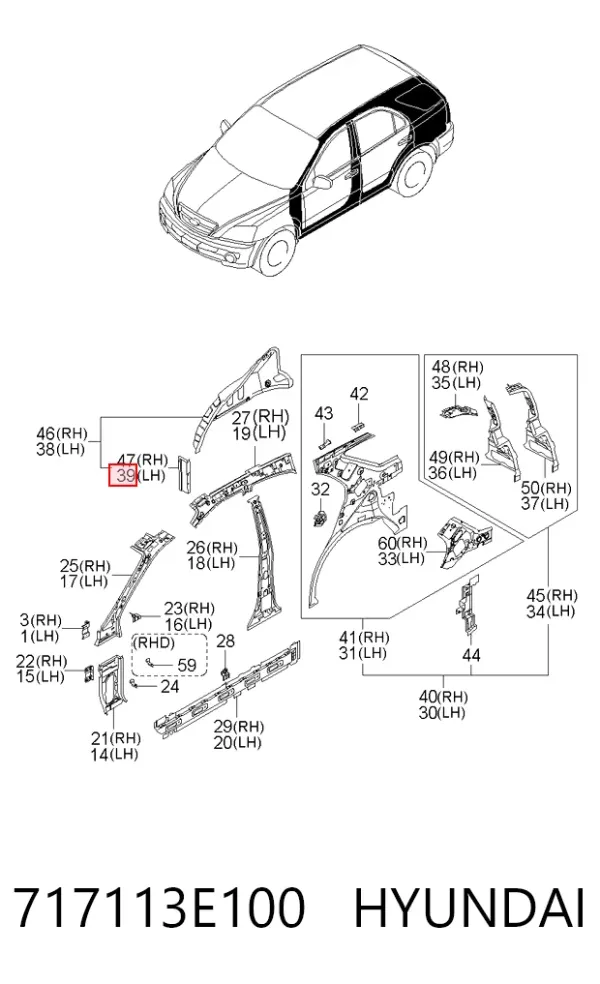  717113E100 Hyundai/Kia
