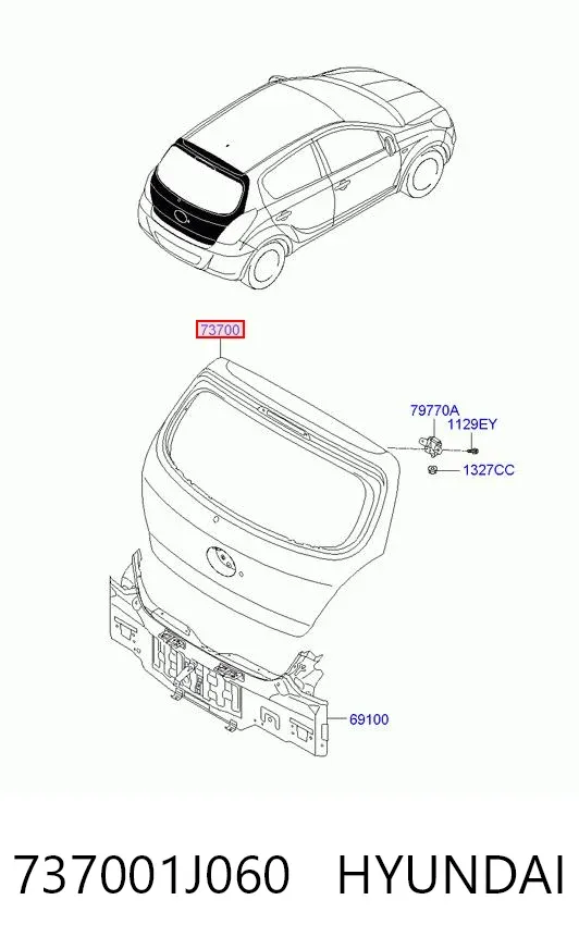 Puerta trasera Hyundai I20 I