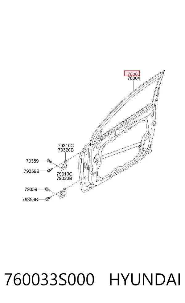 Puerta delantera izquierda Hyundai Sonata VI