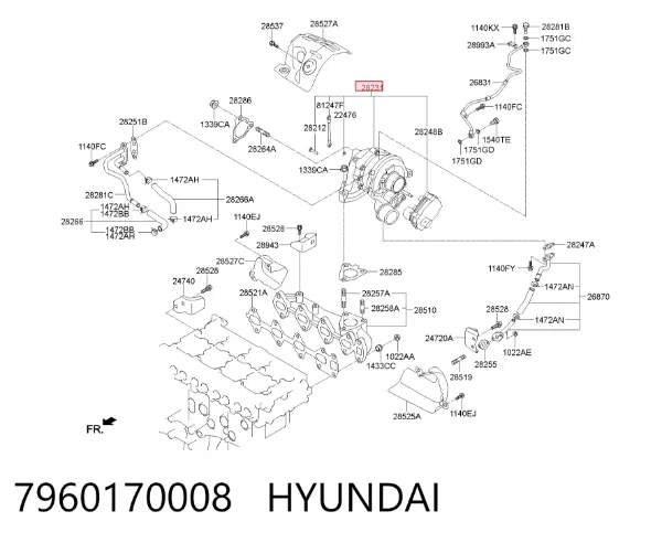 Turbocompresor 7960170008 Hyundai/Kia