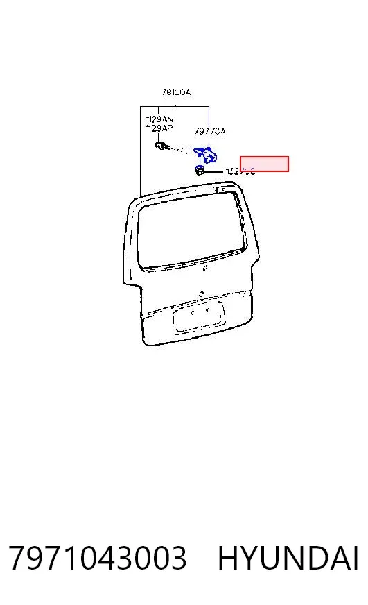 Bisagra de puerta trasera 7971043003 Hyundai/Kia