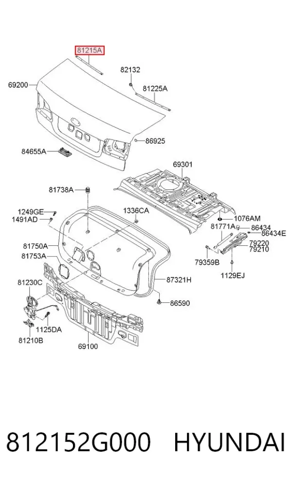  812152G000 Hyundai/Kia