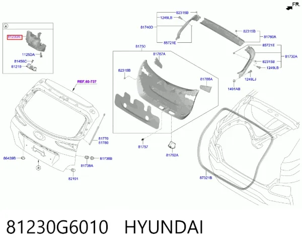 Cerradura de maletero Hyundai KONA OS