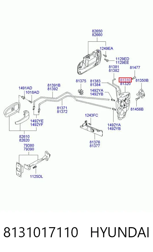 Cerradura 8131017110 Hyundai/Kia