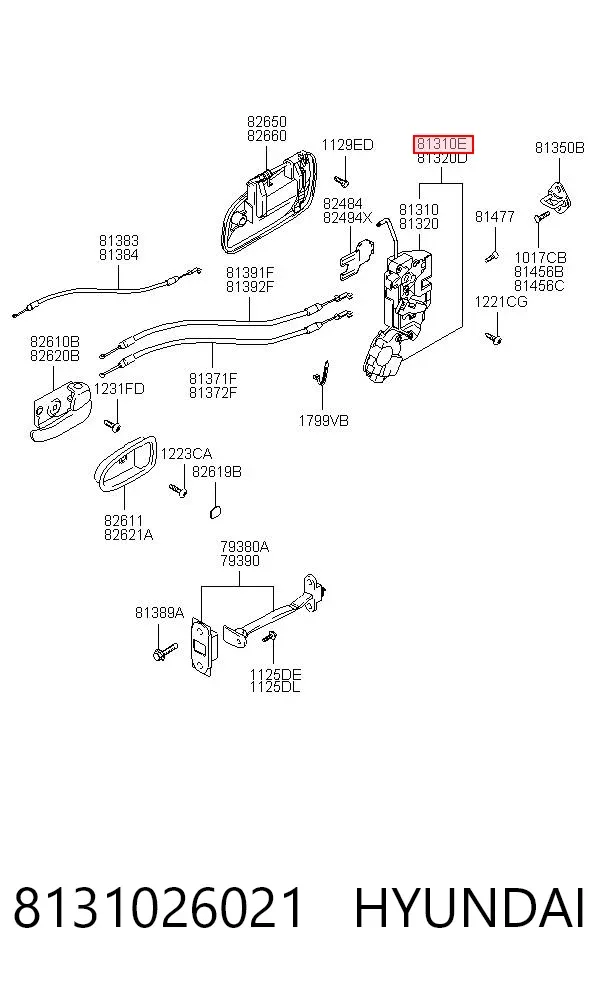 Cerradura 8131026021 Hyundai/Kia