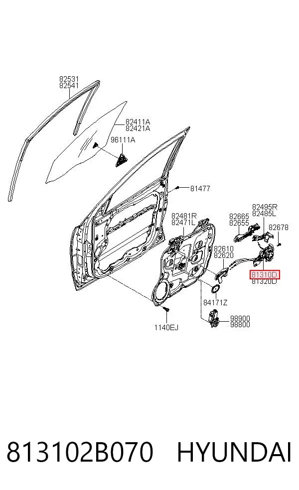 Cerradura 813102B070 Hyundai/Kia