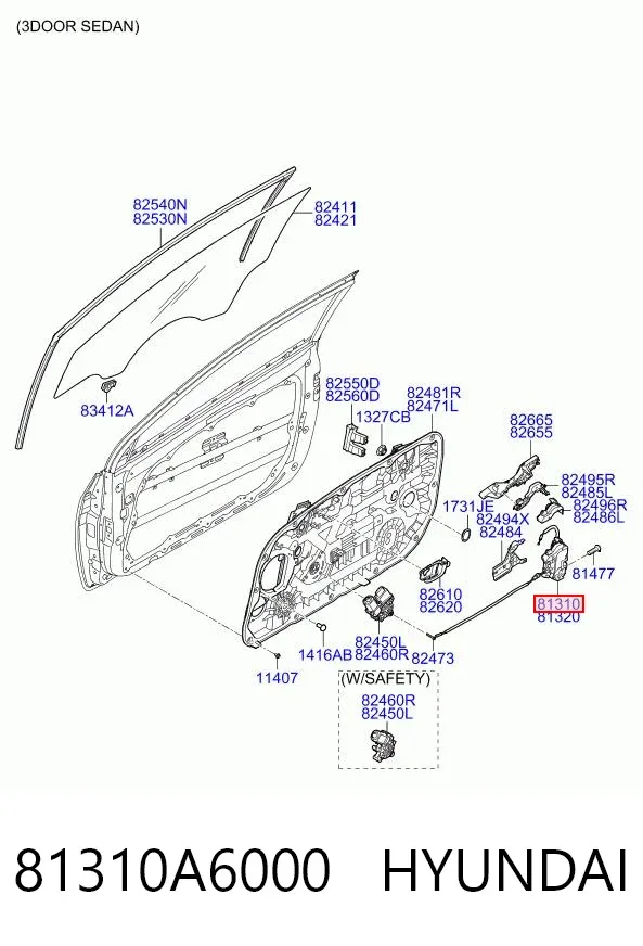 Cerradura 81310A6000 Hyundai/Kia