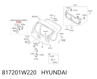 Manija exterior de tapa de maletero HYUNDAI 817201W220