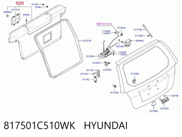  817501C510WK Hyundai/Kia