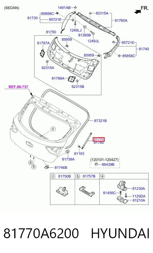 Amortiguador maletero 81770A6200 Hyundai/Kia