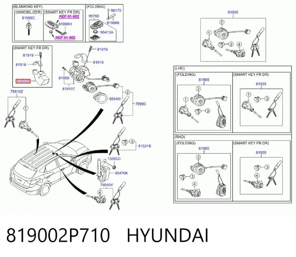  819002P710 Hyundai/Kia